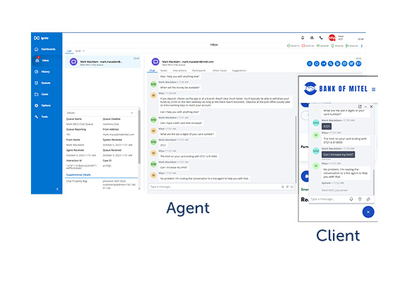 Screnshot of the Contact Center App