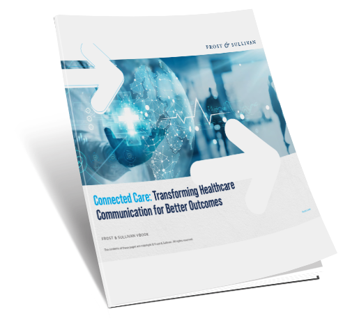 Frost and Sullivan x Mitel vBook Transforming Healthcare Cover Image