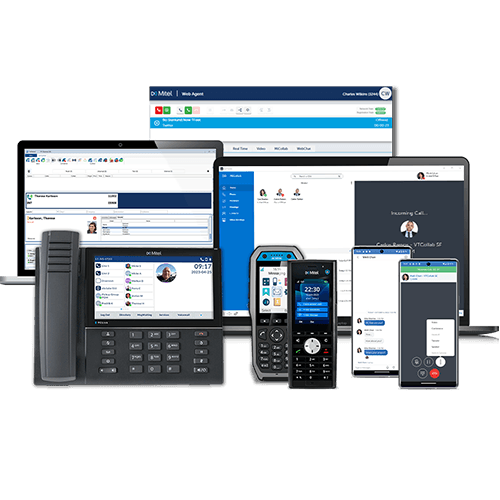 MiVoice MX-ONE MiCollab-6940 DECT MiCCAgent Screenshot Collage