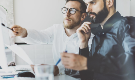 Two Men Revolution Business Hero