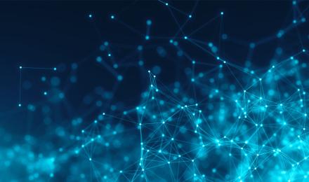 Background image showing dots and connections