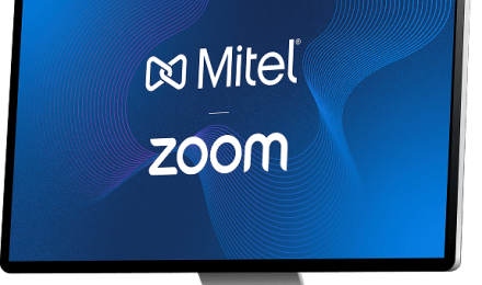 Zoom + Mitel on screen