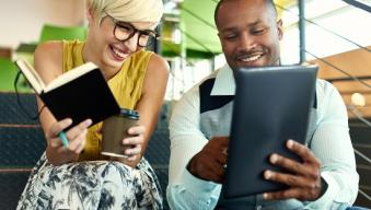 woman and man meeting planning review shutterstock_473230873