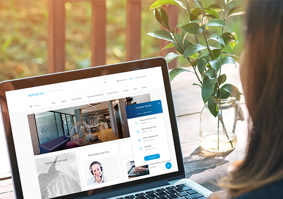 Woman looking at a laptop