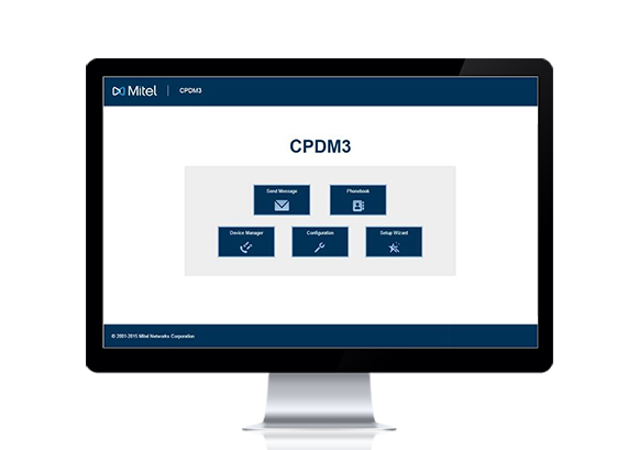 Mitel UI in a monitor