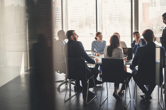 People on meeting