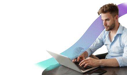 A guy working on a computer