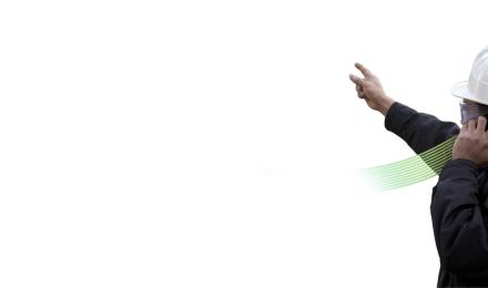 Someone in a construction zone