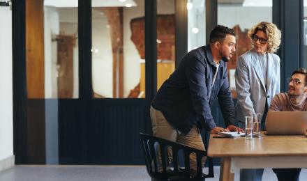 People collaborating around a table