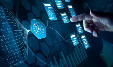 Hands a on a digital board