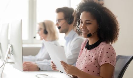 Contact Center people working