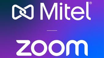 Image with Mitel and Zoom logos