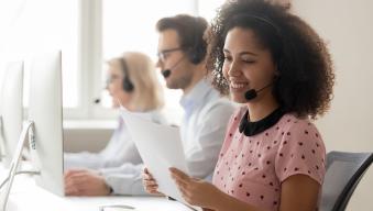 Contact Center people working