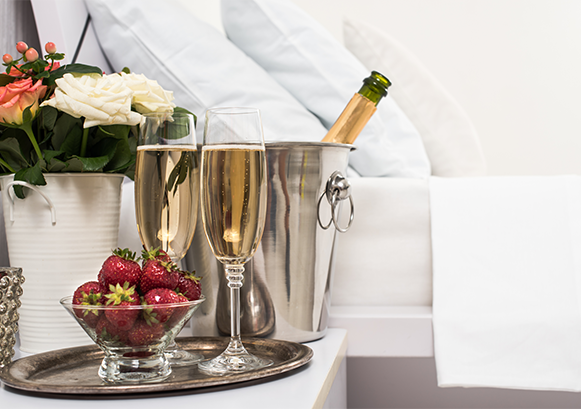 two glasses of champagne
