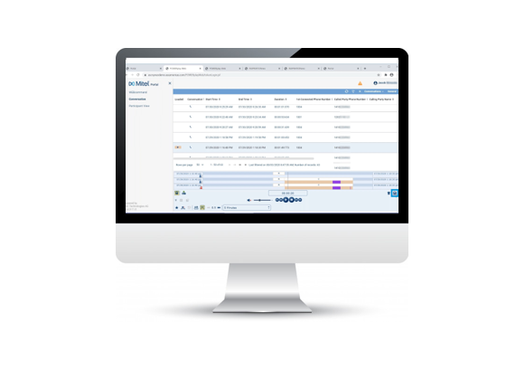 Mitel UI in a monitor