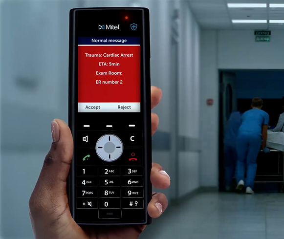 Mobile phone hold in a hand