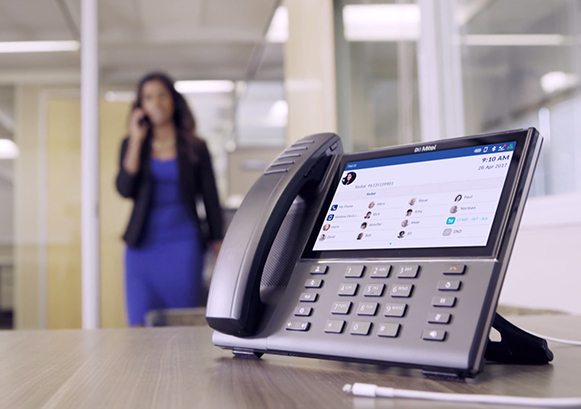 A Mitel phone
