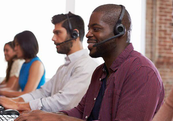 People with headsets