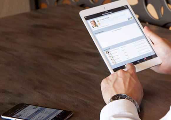 Tablet in hands