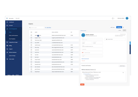 Administration for MiVoice Business Screenshot