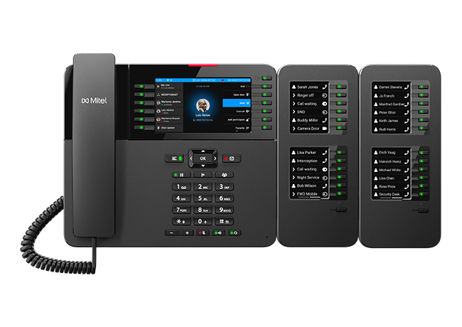 CP710_front with 2 KM710 Attached Mitel branded