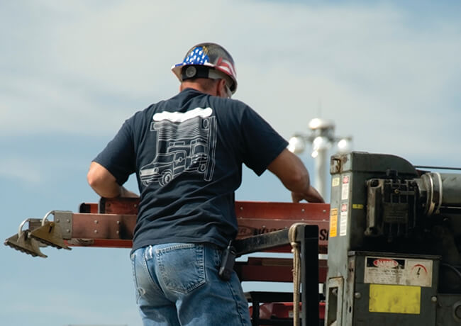 Construction worker at height