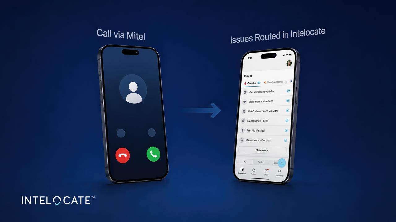 Screenshot of Interlocate app on two mobile phones