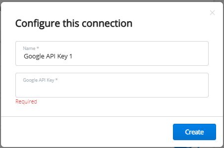 API Key – Configure this connection
