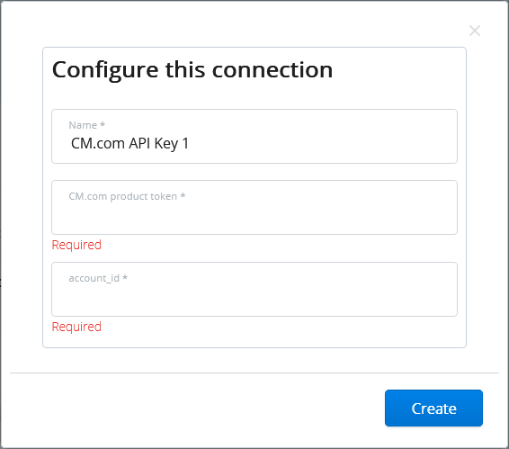 CM.com Integration - Configure this connection