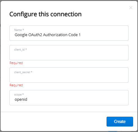OAuth2 Authorization Code – Configure this connection