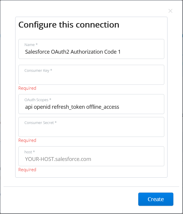 Salesforce Integration - Configure this connection