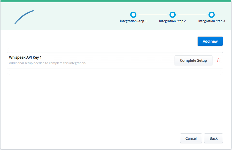 Whispeak Integration - Add new