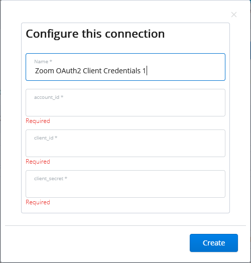 Zoom Integration - Configure this connection