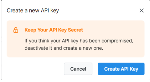 Create a new API key