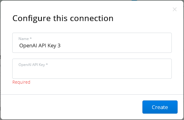 OpenAI Integration - Configure this connection